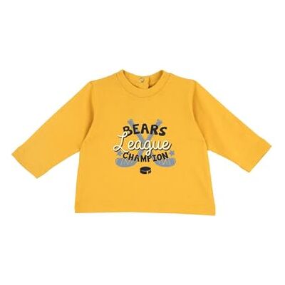 Chicco Långärmad T-shirt i bomull för pojkar, Medium gul, 9 månader Chicco Långärmad T-shirt i bomull för pojkar, Medium gul, 9 månader