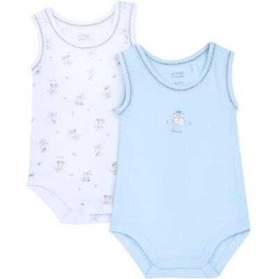 Chicco Två bodys, Ljusblå, 0 mesi Chicco Två bodys, Ljusblå, 0 mesi