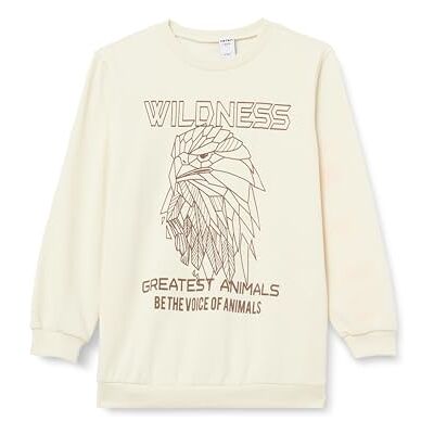 Koton pojkar långärmad crew varg tryckt mjuk interiör sweatshirt, Ecru (010), 11-12 �r Koton pojkar långärmad crew varg tryckt mjuk interiör sweatshirt, Ecru (010), 11-12 �r