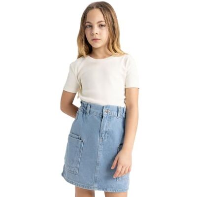 DeFacto T-shirt för flickor, ecru, 5-6 år DeFacto T-shirt för flickor, ecru, 5-6 år