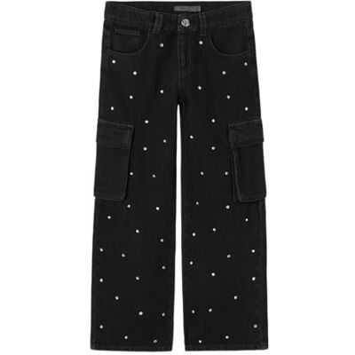 NAME IT flickor breda jeans, Svart denim, 116 NAME IT flickor breda jeans, Svart denim, 116