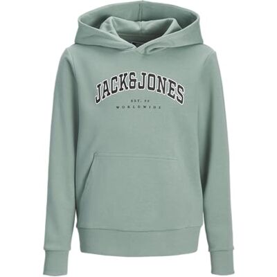 JACK & JONES Jjecaleb Varsity Sweat Hood Noos Jnr, Mineralblå, 140 JACK & JONES Jjecaleb Varsity Sweat Hood Noos Jnr, Mineralblå, 140