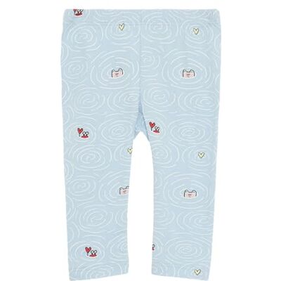 s.Oliver mjuka leggings med heltäckande tryck, Himmelsblå, 62 s.Oliver mjuka leggings med heltäckande tryck, Himmelsblå, 62