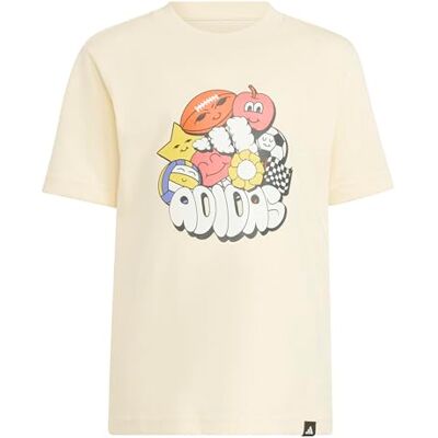 adidas Unisex – Barn FUN GRAPHIC T-SHIRT, warm vanilla, 7-8 Years adidas Unisex – Barn FUN GRAPHIC T-SHIRT, warm vanilla, 7-8 Years