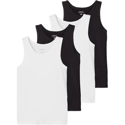 NAME IT kids pojkar Nkmtank Top 4P svart vit solid, svart, numeric_98 NAME IT kids pojkar Nkmtank Top 4P svart vit solid, svart, numeric_98