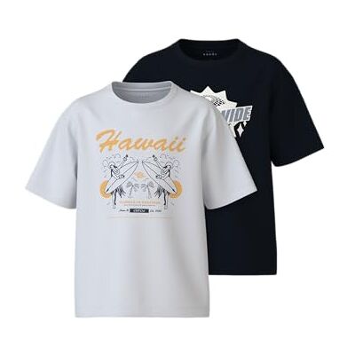NAME IT pojkar t-shirt (2-pack), svart, 134-140 NAME IT pojkar t-shirt (2-pack), svart, 134-140