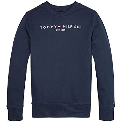 Tommy Hilfiger Unisex Essential Logo KS0KS00212 Tröja, Twilight Navy, 4 år Tommy Hilfiger Unisex Essential Logo KS0KS00212 Tröja, Twilight Navy, 4 år
