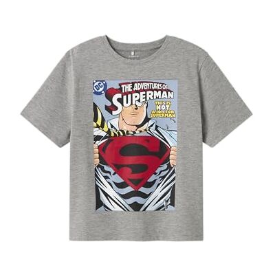 NAME IT Namn IT pojkar Nkmjunior Superman Nreg Ss Top Wab, Grå melange, 134-140 NAME IT Namn IT pojkar Nkmjunior Superman Nreg Ss Top Wab, Grå melange, 134-140