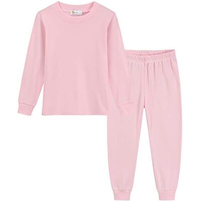 Little Hand Pyjamas set för små pojkar flickor nattkläder i bomull långärmad pyjamas set, rosa, 6-7 år Little Hand Pyjamas set för små pojkar flickor nattkläder i bomull långärmad pyjamas set, rosa, 6-7 år