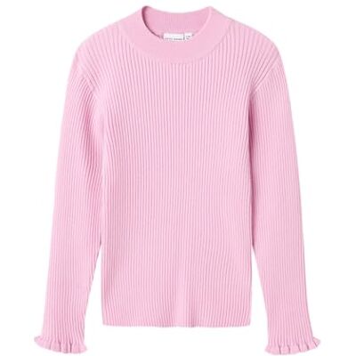 NAME IT Namn IT Girl stickad tröja ribbstickad, Pastelllavendel, 116 NAME IT Namn IT Girl stickad tröja ribbstickad, Pastelllavendel, 116
