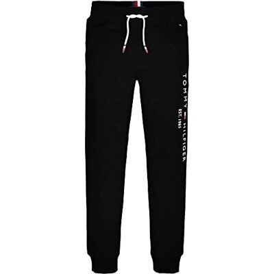 Tommy Hilfiger Unisex barn jogging essentiella tröjor ekologisk bomull, Svart, 12 månader Tommy Hilfiger Unisex barn jogging essentiella tröjor ekologisk bomull, Svart, 12 månader