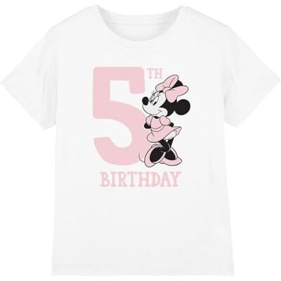Minnie Mimmi Pigg 5:e födelsedagen skjorta flickor t-shirt, vit, 9-10 år, Vitt, 9-10 År Minnie Mimmi Pigg 5:e födelsedagen skjorta flickor t-shirt, vit, 9-10 år, Vitt, 9-10 År