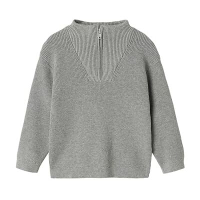 NAME IT Nmmnesolle Ls Knit, Grå melange, 98 NAME IT Nmmnesolle Ls Knit, Grå melange, 98