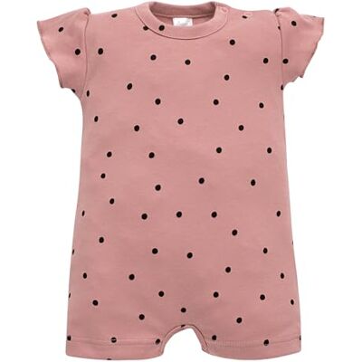 Pinokio Romper Tres bin, 100% bomull rosa prickig, flicka 62–86 (74), pink tres bia, 74 cm Pinokio Romper Tres bin, 100% bomull rosa prickig, flicka 62–86 (74), pink tres bia, 74 cm