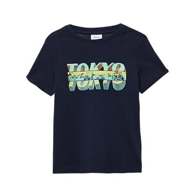 s.Oliver Jersey T-shirt med tryck fram, marinblå, 128-134 s.Oliver Jersey T-shirt med tryck fram, marinblå, 128-134
