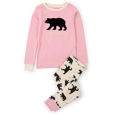 Little Blue House Hatley Pyjamas för flickor, långärmad applikation, tvådelad pyjamas, Rosa rosa (rosa björnsnovande 650), 24 månader Little Blue House Hatley Pyjamas för flickor, långärmad applikation, tvådelad pyjamas, Rosa rosa (rosa björnsnovande 650), 24 månader