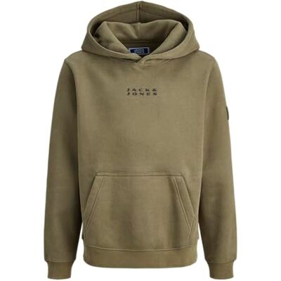 JACK & JONES Jcopoint Sweat Badge Hood Jnr, Druva blad, 164 JACK & JONES Jcopoint Sweat Badge Hood Jnr, Druva blad, 164