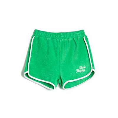 Koton flickors handduk tyg ribbdetalj elastisk midja shorts, Grön (755), 6-7 år Koton flickors handduk tyg ribbdetalj elastisk midja shorts, Grön (755), 6-7 år