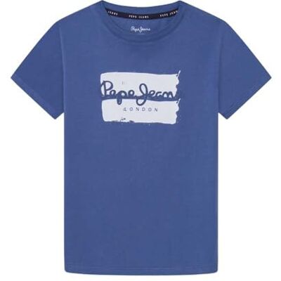 Pepe Jeans pojke Bairon T-shirt, Blå (unionsblå), 6 år Pepe Jeans pojke Bairon T-shirt, Blå (unionsblå), 6 år