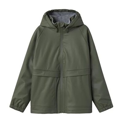 NAME IT Unisex barn Nkndry10 regnjacka fleece Fo, timjan, 140 NAME IT Unisex barn Nkndry10 regnjacka fleece Fo, timjan, 140