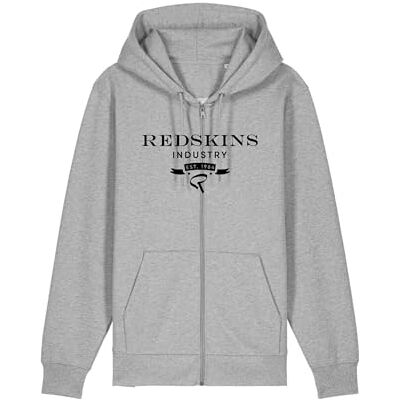 REDSKINS Junior Huvtröja med dragkedja för pojkar, Färg: grå, 14 �r REDSKINS Junior Huvtröja med dragkedja för pojkar, Färg: grå, 14 �r