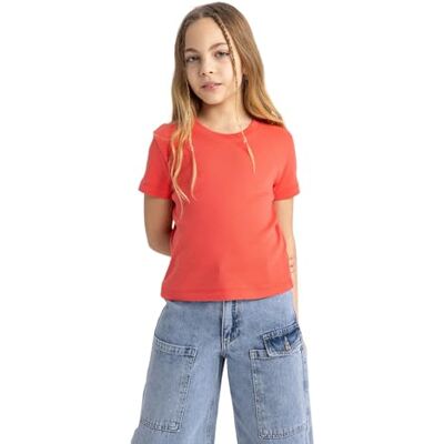 DeFacto T-shirt för flickor, Lt.red, 5-6 år DeFacto T-shirt för flickor, Lt.red, 5-6 år
