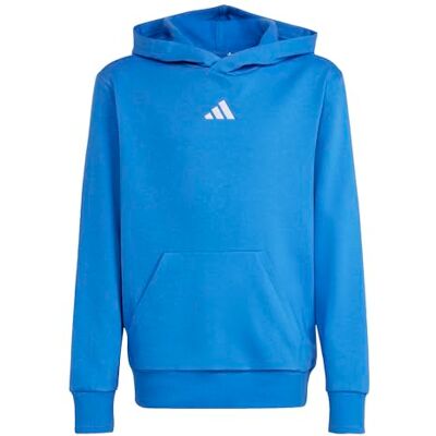 adidas Uniseks dzieci ESSENTIALS POCKET HOODIE, ray blue/white, 7-8 Years adidas Uniseks dzieci ESSENTIALS POCKET HOODIE, ray blue/white, 7-8 Years