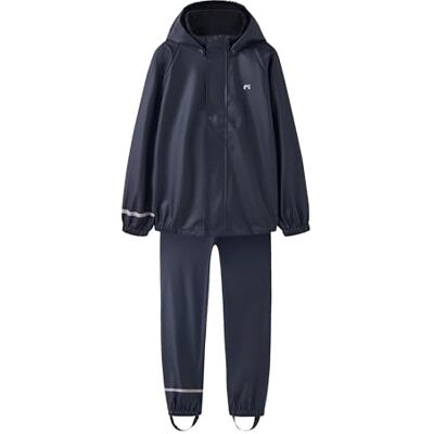 NAME IT Unisex barn Nkndry10 Rain Set Fo Noos, Mörk safir, 158 NAME IT Unisex barn Nkndry10 Rain Set Fo Noos, Mörk safir, 158