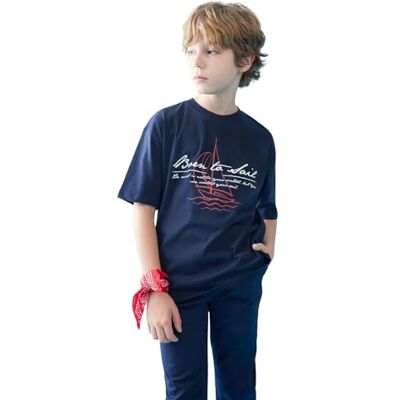DeFacto T-shirt för pojkar, marinblå, 5-6 år DeFacto T-shirt för pojkar, marinblå, 5-6 år