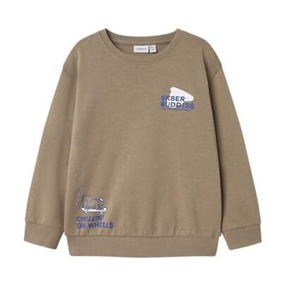 NAME IT Namn IT Nmmorling Ls Nreg Sweat Bru Bf, Rostad cashew, 110 NAME IT Namn IT Nmmorling Ls Nreg Sweat Bru Bf, Rostad cashew, 110