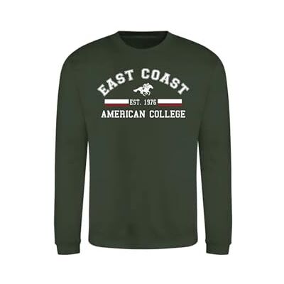 AMERICAN COLLEGE USA Tröja tröja med tryck varma kläder unisex barn pojkar och flickor casual modell ACSCRW2 mörkgrön 16 år, Färg: grön, 16 �r AMERICAN COLLEGE USA Tröja tröja med tryck varma kläder unisex barn pojkar och flickor casual modell ACSCRW2 mörkgrön 16 år, Färg: grön, 16 �r