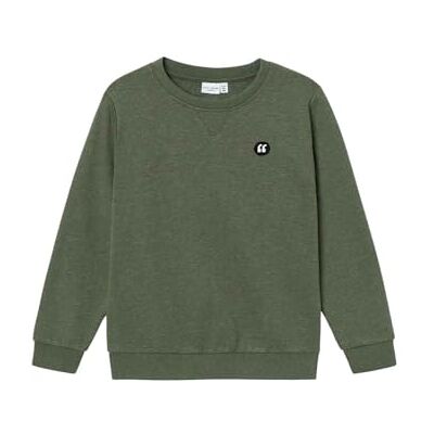 NAME IT Nkmvimo LS Sweat BRU Noos tröja för barn, Grågrön, 134-140 NAME IT Nkmvimo LS Sweat BRU Noos tröja för barn, Grågrön, 134-140