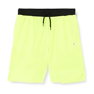 Champion Unisex barn Legacy Neon Spray Soft Mesh Bermuda Shorts, Neongul, 3-4 år Champion Unisex barn Legacy Neon Spray Soft Mesh Bermuda Shorts, Neongul, 3-4 år