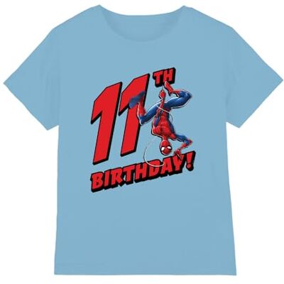 Marvel pojkar Spiderman Birthday 11 Unisex Kids T Shirt T-tröja Marvel pojkar Spiderman Birthday 11 Unisex Kids T Shirt T-tröja