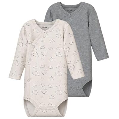 NAME IT Unisex Nbnbody 2P Ls Wrap Cloud Noos, Jet Stream, Numeric_50, Jet Stream, numeric_50 NAME IT Unisex Nbnbody 2P Ls Wrap Cloud Noos, Jet Stream, Numeric_50, Jet Stream, numeric_50