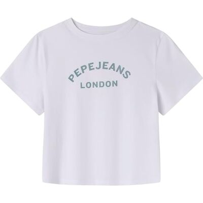 Pepe Jeans flicka ZOE T-shirt, vit (VIT), 16, Vit (vit), 16 År Pepe Jeans flicka ZOE T-shirt, vit (VIT), 16, Vit (vit), 16 År