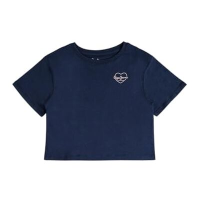 Pepe Jeans flickors Amanda t-shirt, blå (marinblå), 12, Blå (marinblå), 12 år Pepe Jeans flickors Amanda t-shirt, blå (marinblå), 12, Blå (marinblå), 12 år