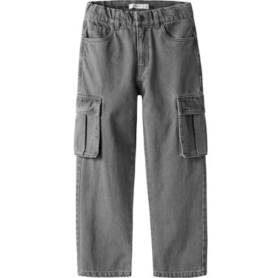 NAME IT Nkmryan St Cargo Jeans 5910-Im Noos, Ljusgrå denim, 128 NAME IT Nkmryan St Cargo Jeans 5910-Im Noos, Ljusgrå denim, 128