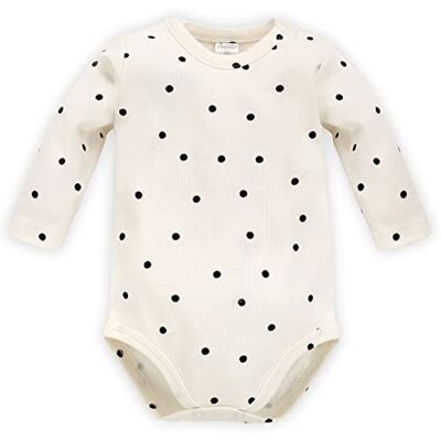 Pinokio Bodysuit TRES BE, 100% bomull, ecru polka dot, flickor 62–92 (62), Ecru prickar, 62 cm Pinokio Bodysuit TRES BE, 100% bomull, ecru polka dot, flickor 62–92 (62), Ecru prickar, 62 cm