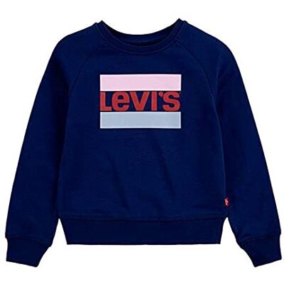 Levi's Flickors Batwing Crewneck Sweatshirt 3e6660, Medeltida blå, 5 år Levi's Flickors Batwing Crewneck Sweatshirt 3e6660, Medeltida blå, 5 år