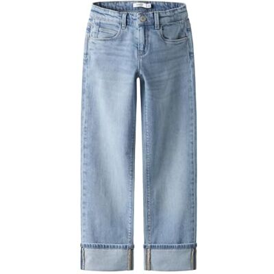 NAME IT Nkfrose raka vikta jeans 4224-Az Noos, Ljusblå denim, 164 NAME IT Nkfrose raka vikta jeans 4224-Az Noos, Ljusblå denim, 164