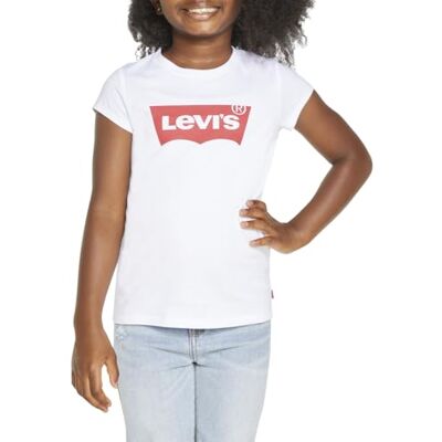 Levi's Lvg S/S Batwing T-shirt T-shirt för flickor, Röd/vit, 4 år Levi's Lvg S/S Batwing T-shirt T-shirt för flickor, Röd/vit, 4 år