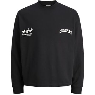JACK & JONES JUNIOR Jcosignal Sweat Crew Neck Jnr, svart, 140 JACK & JONES JUNIOR Jcosignal Sweat Crew Neck Jnr, svart, 140