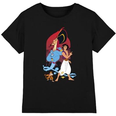 Disney Aladdin The Genie, Jafar och Abu unisex barn t-shirt, svart, 12-13 år, Svart, 12-13 År Disney Aladdin The Genie, Jafar och Abu unisex barn t-shirt, svart, 12-13 år, Svart, 12-13 År
