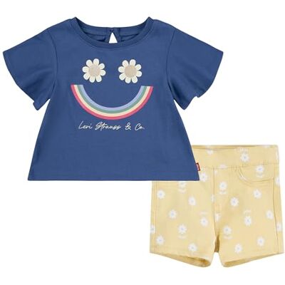 Levi's Baby flickor LVG Smiley volang t-shirt & kort 1EK062 koordinerade kläder, kustfjord, 12 månader, COASTAL FJORD, 12 Månader Levi's Baby flickor LVG Smiley volang t-shirt & kort 1EK062 koordinerade kläder, kustfjord, 12 månader, COASTAL FJORD, 12 Månader