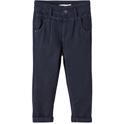 NAME IT Flickor Nmfbella Twiizza Hw Mom Pant EL Camp Byxor, Mörk safir, 98 cm NAME IT Flickor Nmfbella Twiizza Hw Mom Pant EL Camp Byxor, Mörk safir, 98 cm