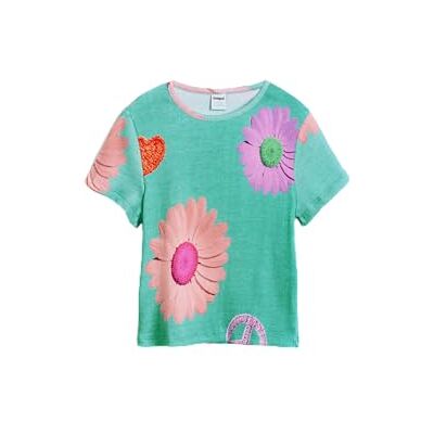 Desigual TS_Peace T-shirt för flickor, Blå, 4 år Desigual TS_Peace T-shirt för flickor, Blå, 4 år