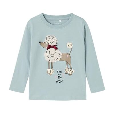 NAME IT Namn det flicka Nmfrhea Nreg Ls Top Box långärmad skjorta, Grå mist, 98 NAME IT Namn det flicka Nmfrhea Nreg Ls Top Box långärmad skjorta, Grå mist, 98