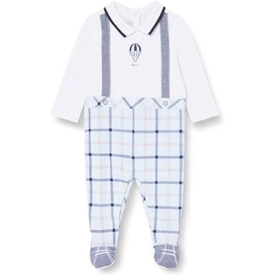 Chicco Långärmad Bomull Rygglös Onesie Pyjamas för Baby och Spädbarn, Ljusblå, 6 månader Chicco Långärmad Bomull Rygglös Onesie Pyjamas för Baby och Spädbarn, Ljusblå, 6 månader