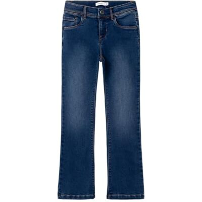 NAME IT Namn det flicka jeans fleece bootcut, Mörkblå denim, 128 NAME IT Namn det flicka jeans fleece bootcut, Mörkblå denim, 128